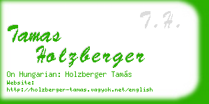 tamas holzberger business card